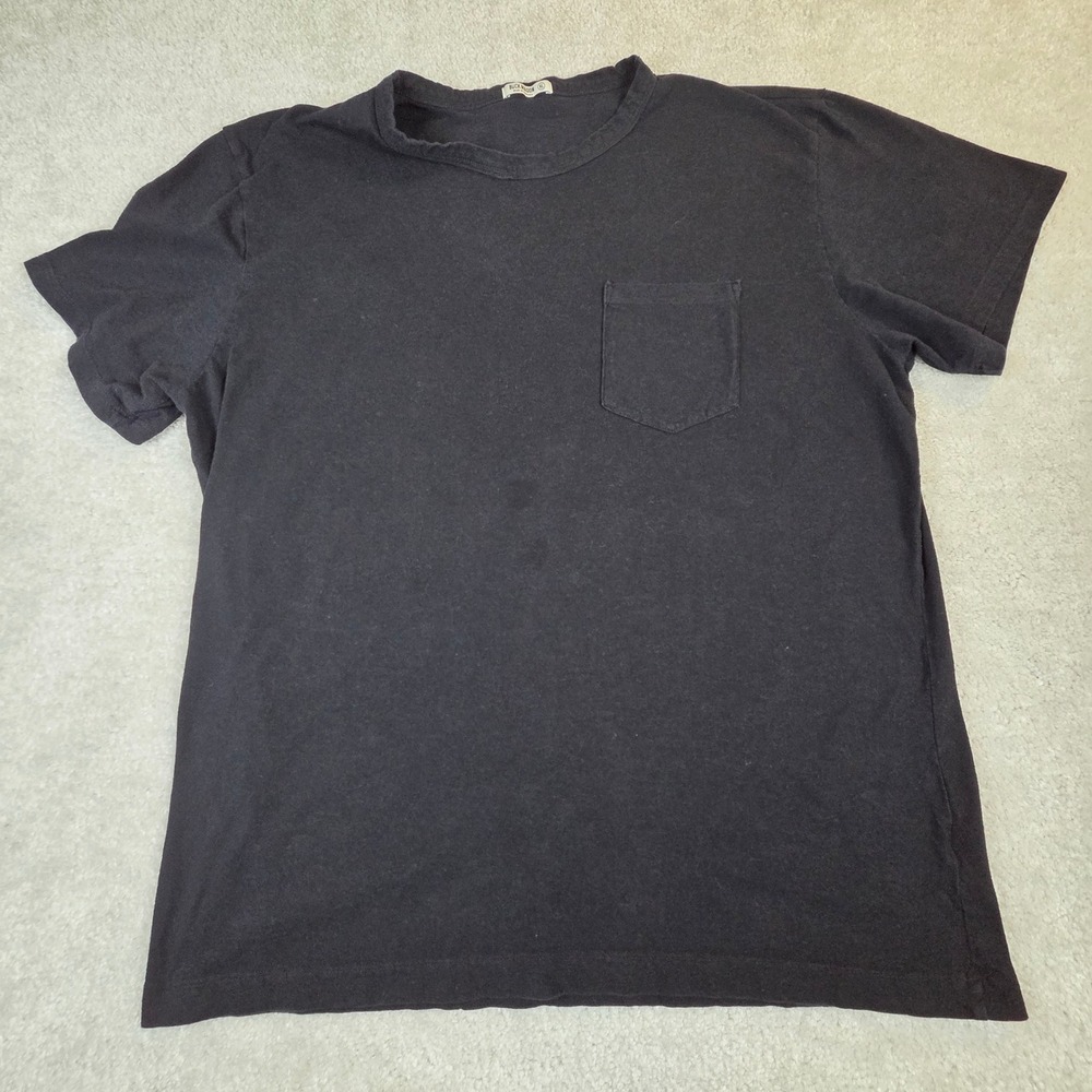 Buck Mason Mens XL Black Cotton Short Sleeve Pocket T-Shirt USA Made